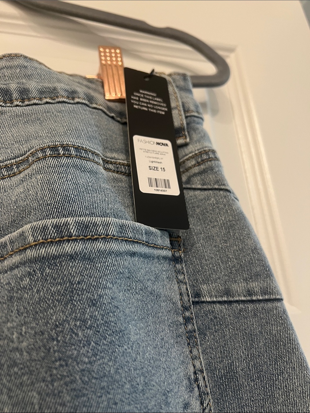 Fashion Nova brand new Light Wash Blue High-Rise Flare Jeans - Picture 10 of 13